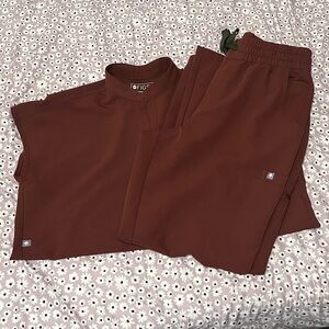 Figs scrub set walnut color